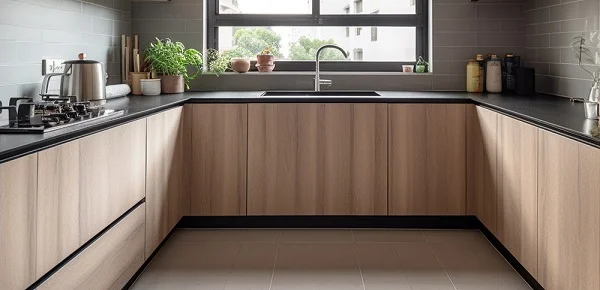 Subway tiles kitchen backsplash for kitchen cabinet in Singapore.