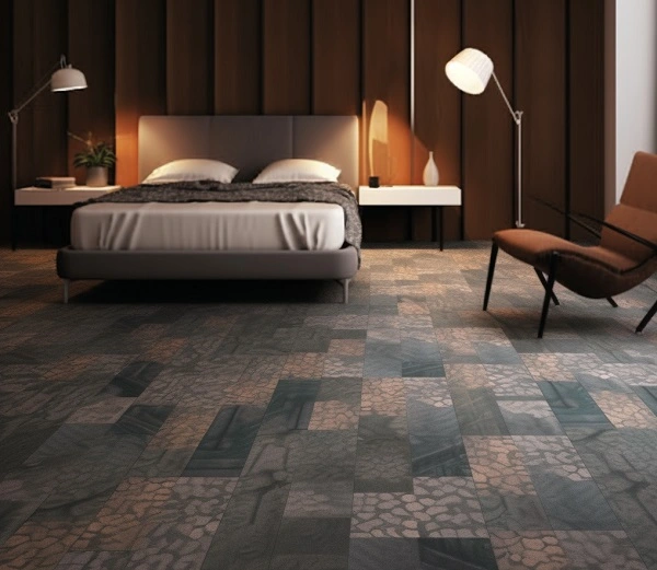 Using carpet as bedroom flooring makes it cozy.